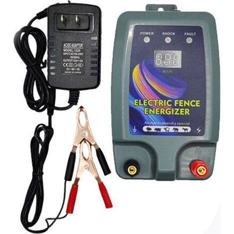 Kit de clôture électrique - Clôture électrique pour bétail - 3 modes d'alimentation pour élevage de volailles - Électrificateur de clôture - Haute puissance (1/5)