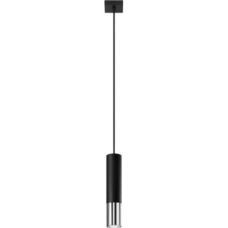 Hängelampe schmal Ø 5 cm GU10 Metall Hängeleuchte Kücheninsel Pendelleuchte Esstisch (1/4)