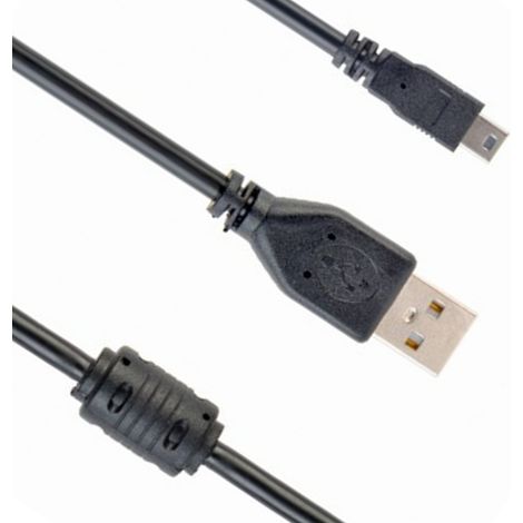 Gembird CCF-USB2-AM5P-6 - Câble USB 2.0 vers Mini-USB, 1.8m, noir (1/5)