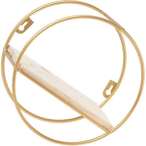 Étagère murale en fer doré pour porte-objets divers (1 pièce) (1/5)
