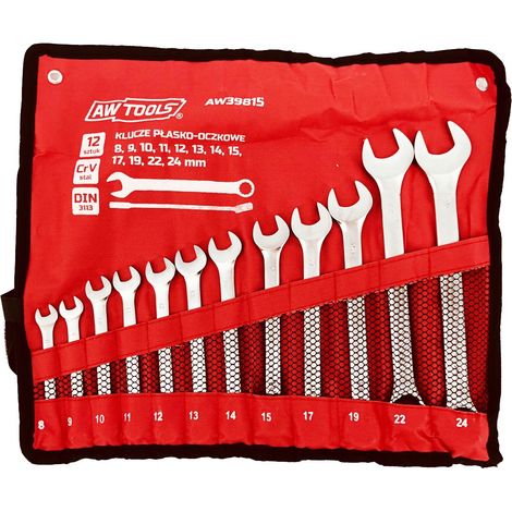 SET DI CHIAVI COMBINATE AWTOOLS 12 pezzi 8mm-24mm