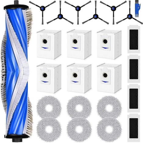 Pièces de rechange pour aspirateur robot T30S : brosse principale, filtre HEPA, lingette de nettoyage et sacs à poussière (1/5)