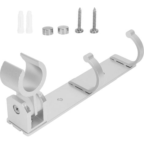 Support mural pour pommeau de douche avec crochet, élégant organisateur en aluminium pour salle de bain, 15,8 x 3 x 6,4 cm (1/5)
