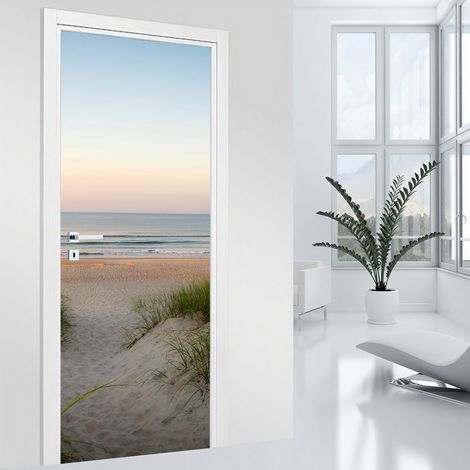 Stickers pour porte - Mer - 63 x 205 cm - Adhésif MAT (1/2)