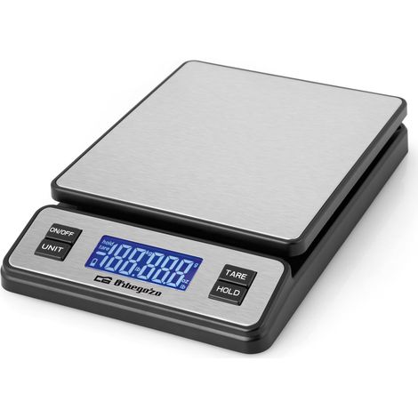 Orbegozo peso de cocina PC 3100, superficie de acero inoxidable, función tara, escalado 2 grs, pantalla LCD, indicador de sobrecarga y batería baja, funciona a pilas (incluidas), funciona con USB (cab (1/3)