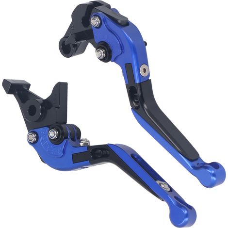 Levier d'embrayage pliable pour moto, réglable, avec mécanisme de verrouillage fiable, fabriqué en alliage d'aluminium CNC 6061 pour CBR650F CB650F R (bleu). (1/5)