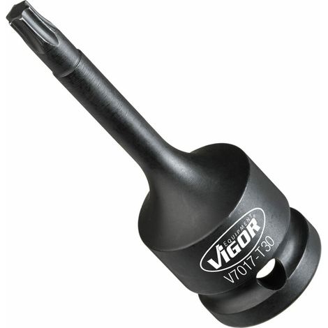 VIGOR Schlagschrauber Schraubendrehereinsatz, 1/2 (12,5 mm) Vierkant hohl, Innen TORX Profil, SW T30 (1/4)