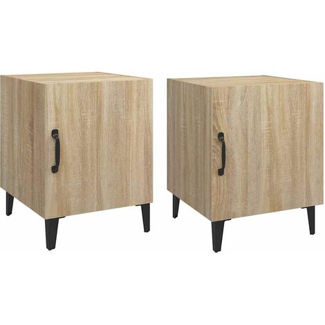 Maison Exclusive - Comodini 2 pz Rovere Sonoma in Legno Multistrato (1/5)