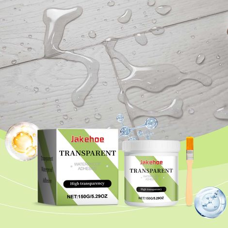 Adhésif/revêtement imperméable multi-usages pour la rénovation, la réparation de fuites, le calfeutrage, résistant à l'usure et aux frottements – 150 g d'adhésif imperméable + pinceau -- AKRACING (1/5)