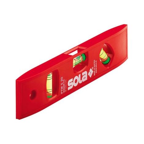SOLA NIVEL DE BURBUJA TIPO TORPEDO DE PLÁSTICO DE BOLSILLO MAGNÉTICO PTM5 LONGITUD.(mm) 200