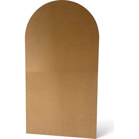 Pared decorativa semicircular lisa, panel de madera MDF. (1/5)