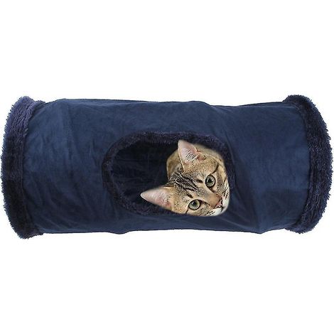 Jouets pour chats : tunnel pliable en daim, tunnel pour chat de différentes couleurs. (1/5)