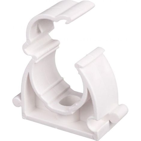 Portatubi chiuso per tubi da 20 mm, bianco, UZ 20 10183 /100 pz./