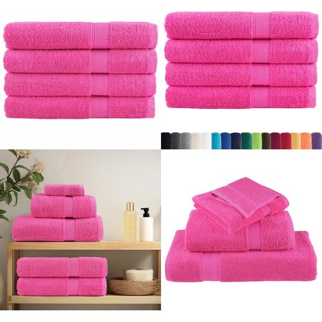 Premium-Saunatücher SOLUND 4 Stk. Rosa 80x200 cm 600 g/m² - Saunatücher - Handtücher - Badeset - Wellness - Baumwolle - Home & Living (1/5)