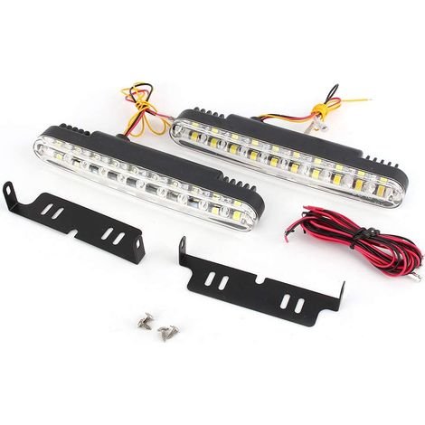 pour led diurne voiture pour feux led diurne Feux diurnes à LED, 2X30 diodes électroluminescentes 12V voiture 12V DC Feux diurnes DRL au volant lampe de lumière du jour + clignotants (1/4)
