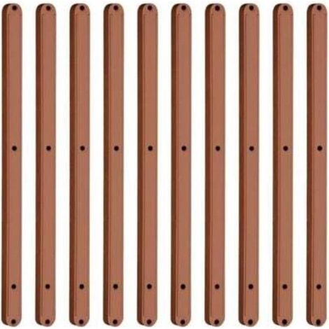 Lot de 5 paires de glissières de tiroir en plastique pour tiroir - 298 mm - Marron (1/5)