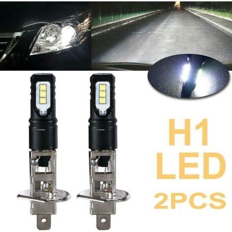 2x H1 6000k Super Bright White 6000lm Drl Kit de phares à LED Faisceau de route (1/3)