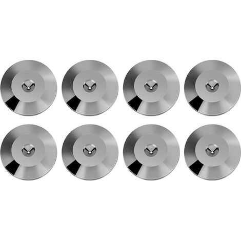 8 pcs Enceinte Pointes Coussinets Universel Contre-Pointe en Cuivre Chocs Base Pad Isolation pour Haut-Parleur 25x4 mm Pieds Amortisseurs Pad Anti-chocs Couleur Pistolet (1/5)