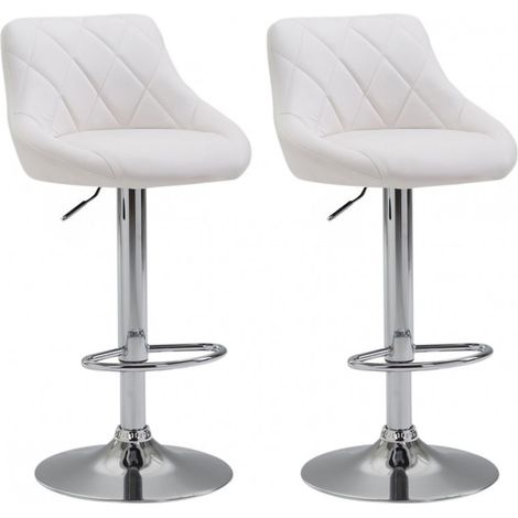 2er Set Barhocker Lazio Kunstleder weiß (1/5)
