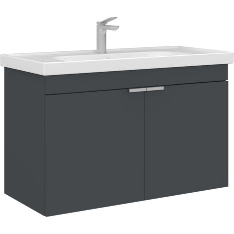 Waschtischunterschrank "Desna 90" – 90 x 45 x 58 cm – Anthrazit matt (1/3)