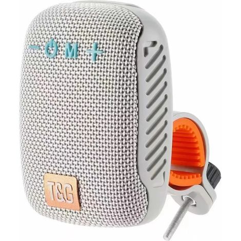 Enceinte Bluetooth TWS (Gris) pour le cyclisme, avec emplacement pour carte SD, radio FM, portable et étanche. (1/3)