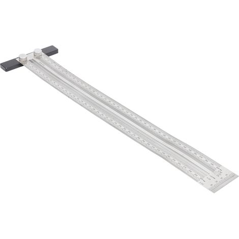 Règle de marquage en acier inoxydable 400 mm avec trous et perforations (1/5)