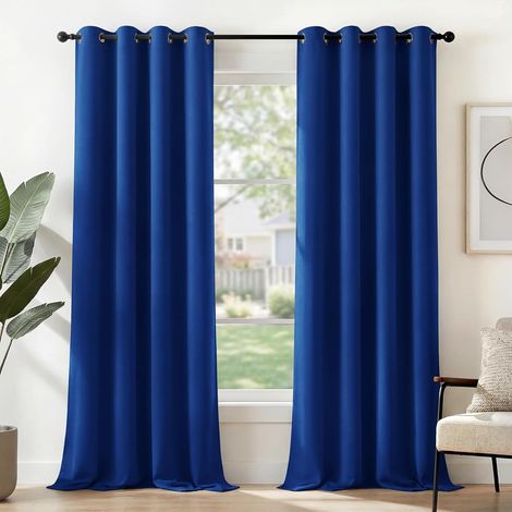 2 Pièces Rideau, Occultant 90-95%, Thermique 230g/m², Polyester, Salon Chambre
