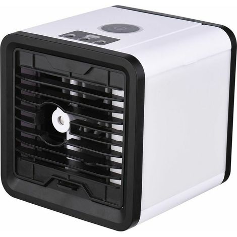 Green Mobility-FS027 Humidificateur Refroidisseur alimenté par USB Vitesse de l'air à 3 vitesses Affichage LCD Lumière à sept couleurs LED (1/5)