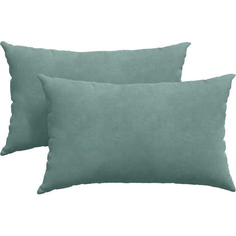 Coussins de canapé, 2 pièces, vert d'eau, 50 x 30 cm (1/5)