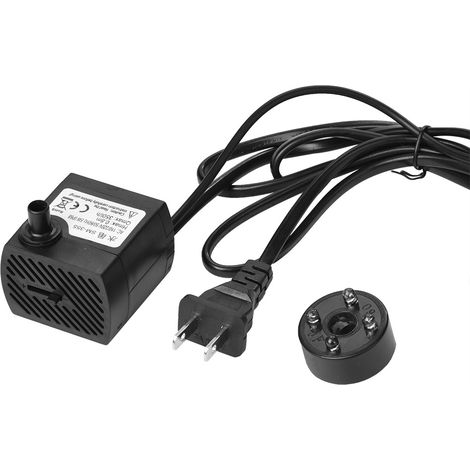 Bomba sumergible extremadamente silenciosa con LED para acuarios y fuentes – Negra, 4,8 x 4,2 x 3,4 cm (1/5)