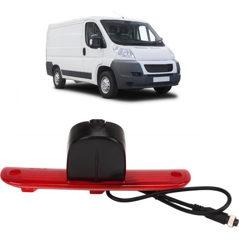 Caméra de feu stop à double objectif (sans ampoule). Puce PC4089 1/3" prenant en charge la commutation en mode P/N et le changement d'échelle. Compatible avec FIAT Ducato 2006-2018 (CAM040L-B). (1/5)