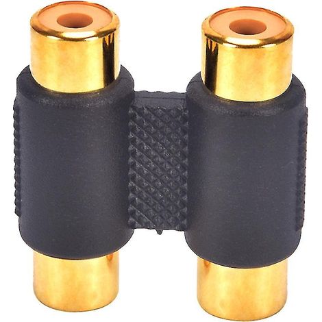 Adaptateur double prise audio RCA femelle-femelle, coupleur audio (1/5)