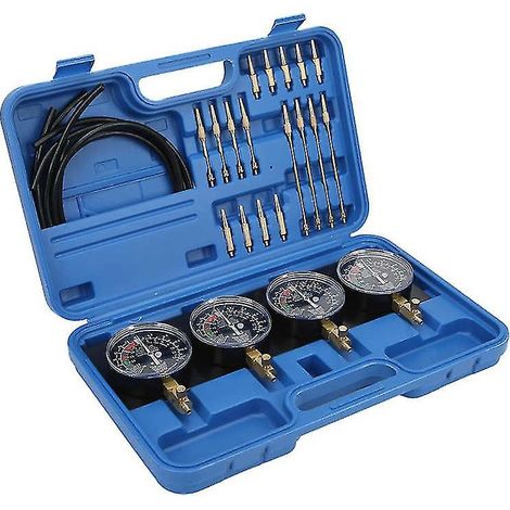 Vergaser-Synchronisationswerkzeug für Motorräder, Vakuum-Vergaser-Ausgleichsmessgerät, vibrationsarm, mit 4 Gummischläuchen für 4