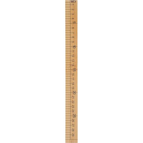 Règle en bois, règles double face graduées de 12 et 24 pouces