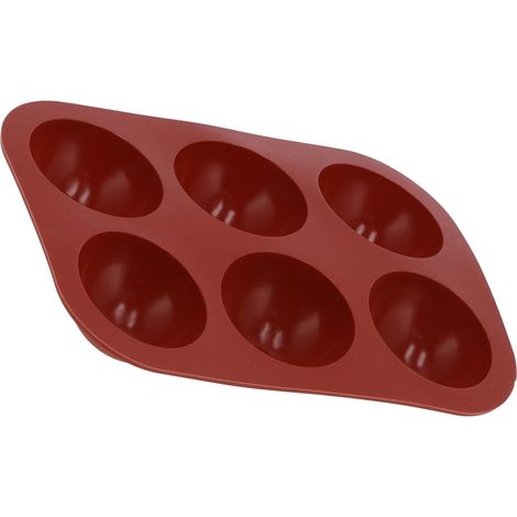 Silikonform, lebensmittelecht, halbkugelförmig, Kuchenform, Tablett für Schokolade, Seife, Haushalt, Küche (6 Löcher) (1/5)