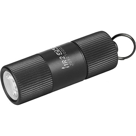 Mini linterna de llavero, linterna LED EDC recargable mediante cable USB tipo C, 180 lúmenes (negra) (1/5)