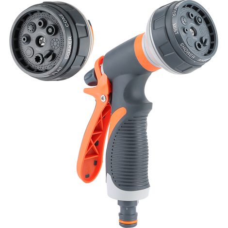 Pistolet d'arrosage pour tuyau d'arrosage avec raccord 1/2 po et accessoires de jardinage (1/5)