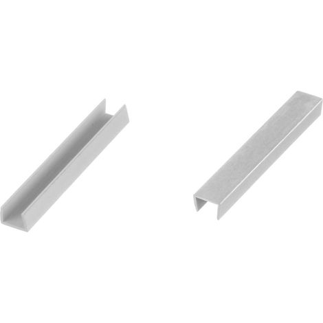 HOLZBRINK Endstück Sockelblende Sockelleiste für Einbauküche 150mm Höhe ALUMINIUM Gebürstet- HBK15