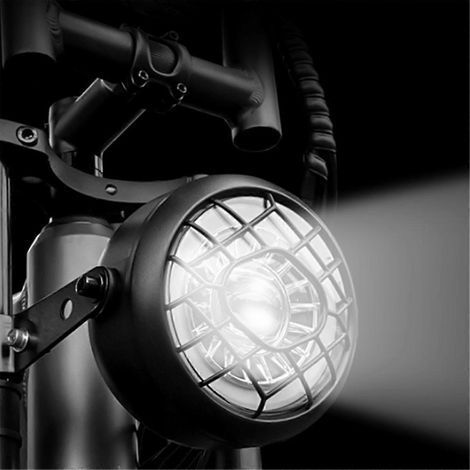 LED-Front- und Rücklicht für Fatbike-E-Bikes – 36V/48V Retro-Scheinwerfer-Ersatzteile in Schwarz