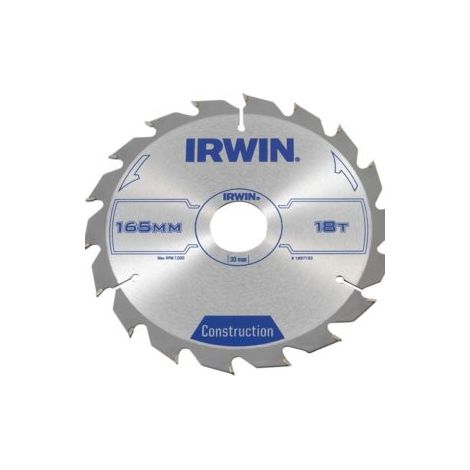 Construction Circular Saw Blade 165 x 30mm x 18T ATB
