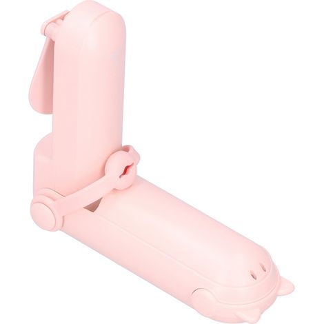 Ventilateur électrique 3 en 1 Mini pliable et rechargeable avec lampe torche et fonction anti-moustiques Rose (1/5)