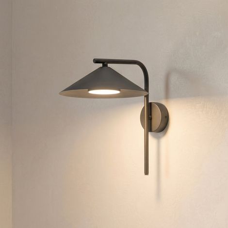 [NEUWERTIG] B-Ware Wandleuchte Lume LED Wandlampe dimmbar braun Metall 30,5cm Höhe 23cm 32cm tief (1/2)