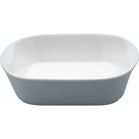 KitchenCraft Teglia in ceramica, sicura per microonde e freezer, 21 x 19 cm - White