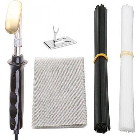 Kit de réparation de pare-chocs de voiture 50W, outil de lissage du plastique avec 40 tiges, Machine à souder pour la réparation des fissures, maille (1/5)