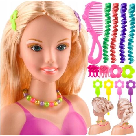 Cabeza de muñeca para peinar el cabello, regalo para niñas, accesorios (1/5)
