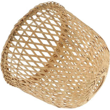 Lustre Paille Vintage en Bambou Abat-jour Décoratif Suspendu, Facile à Retirer et Résistant, pour Décoration de Noël et Nouvel An (1/5)