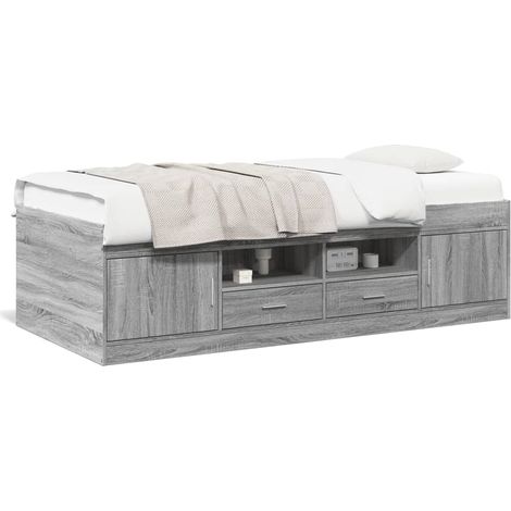 Maison Exclusive - Tagesbett mit Schubladen ohne Matratze Grau So