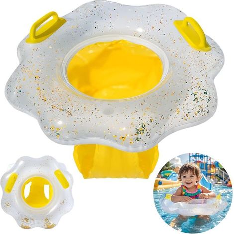 Anneau de Natation Bébé pour 6 Mois à 3 Ans, Gonflable Anneaux de Natation Enfants en Forme de Fleur, Bouee Bebe Piscine Jouet (1/4)