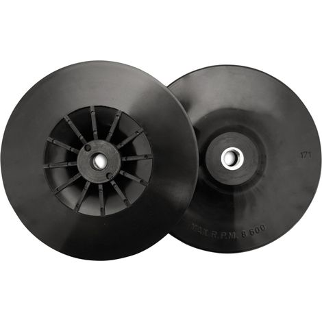 Flexipads World Class Black Angle Grinder Pad, 180mm (7-inch), 5/8" UNC Thread, Model FLE20405