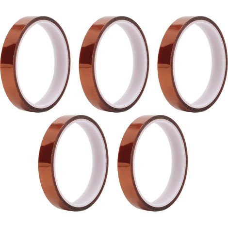5 Rubans Résistants à Haute Température, Ruban Adhésif Isolant Thermique pour Électronique, 15mm (1/5)